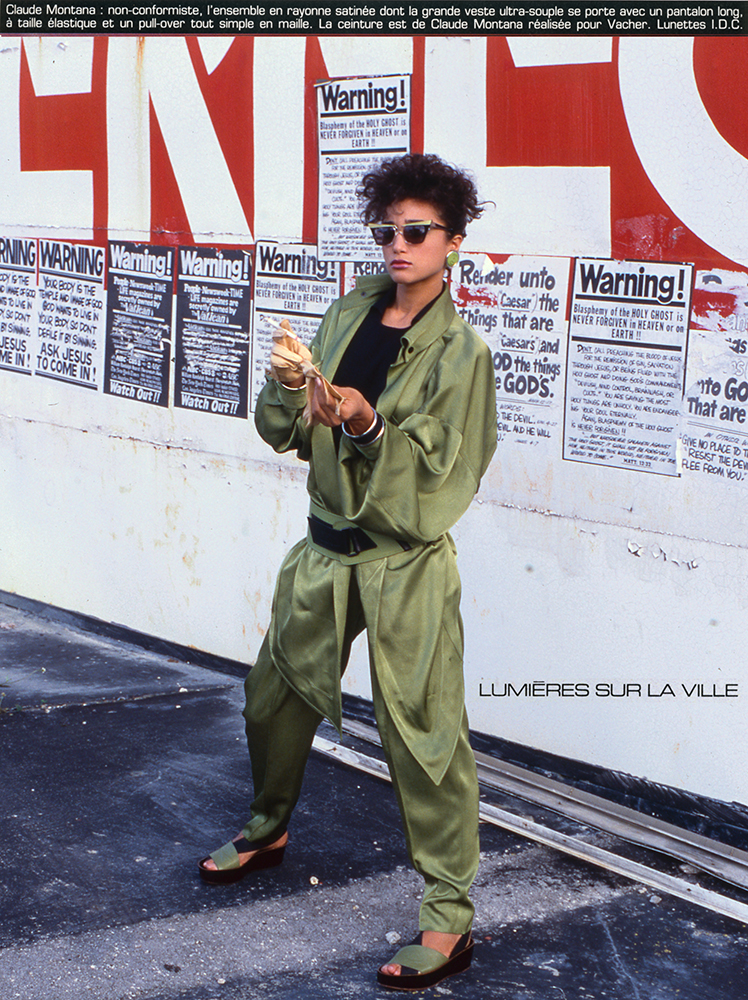 Xena in Claude Montana, South Beach Miami, l'Officiel (Paris) 1984 - Tim Trompeter